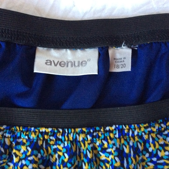 🚮 Avenue multicolor Tiered Polyester Midi Skirt - ruffles - Plus sized - Picture 4 of 8